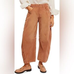 Free People Brown Wide-Leg Pants